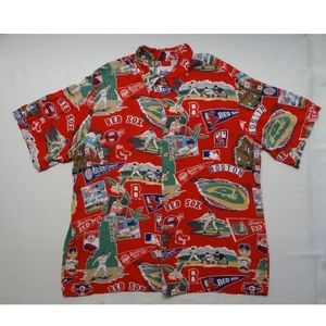 Reyn Spooner XXL Boston Red Sox MLB Genuine Hawaiian Fenway Park 100% Spun Rayon
